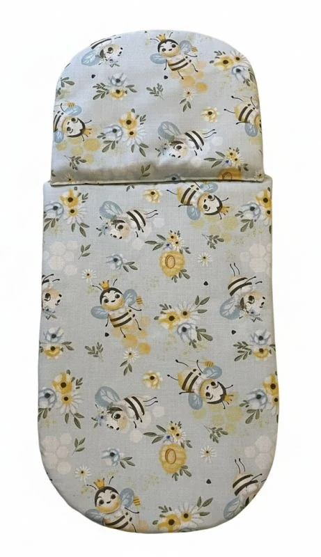 SDS Peřinky do kočárku pro panenky Včelky Bavlna, výplň: Polyester, 1x 27x40 cm / 25x20 cm