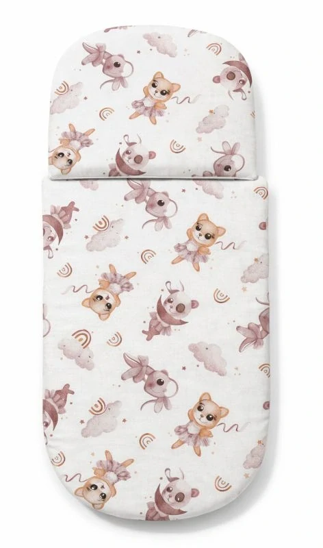 SDS Peřinky do kočárku pro panenky Aloha Bavlna, výplň: Polyester, 1x 27x40 cm / 25x20 cm