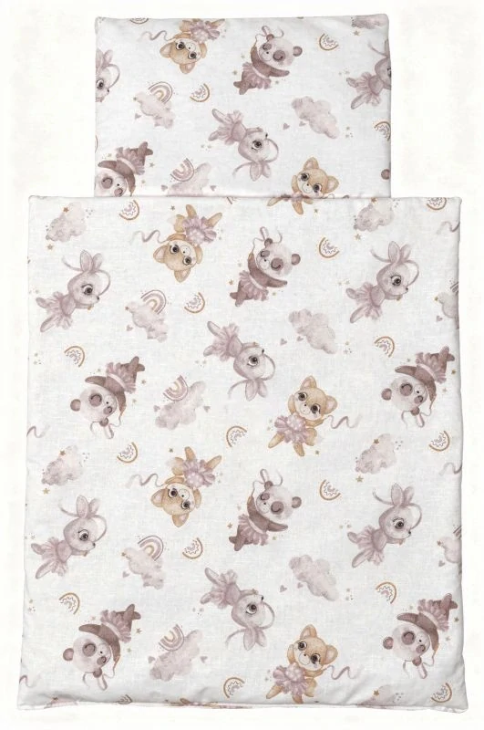 SDS Peřinky do postýlky pro panenky Aloha Bavlna, výplň: Polyester, 1x 38x44 cm / 28x20 cm