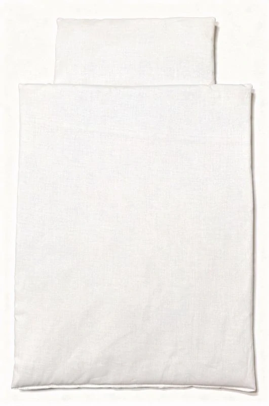 SDS Peřinky do postýlky pro panenky Bílá Bavlna, výplň: Polyester, 1x 38x44 cm / 28x20 cm