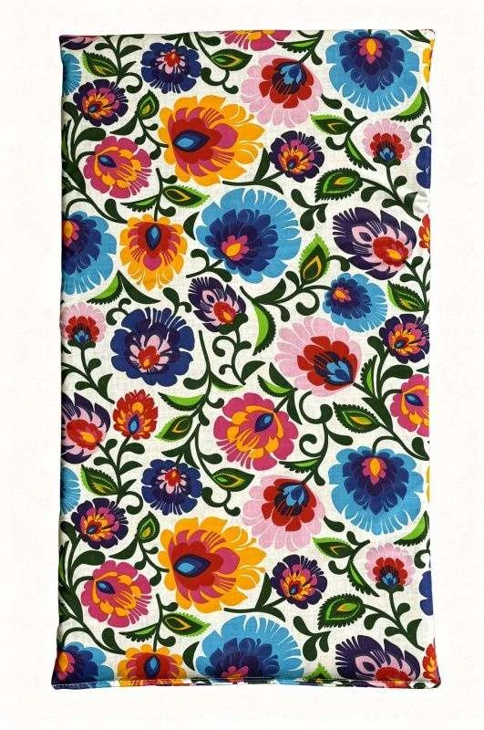 SDS Matrace do postýlky pro panenky Květy bílá,  Bavlna, výplň: Polyester, 50x28 cm