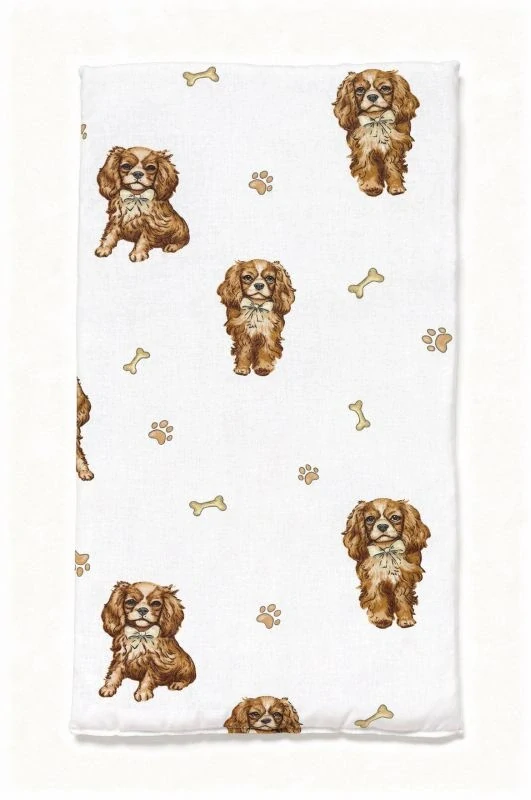 SDS Matrace do postýlky pro panenky Pejsek kavalír, Bavlna, výplň: Polyester, 50x28 cm