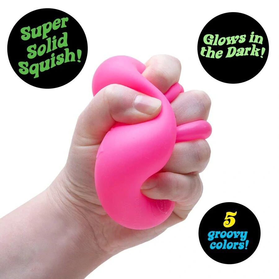 Schylling NeeDoh Nice Cube Glow antistresová kostka svítící ve tmě
