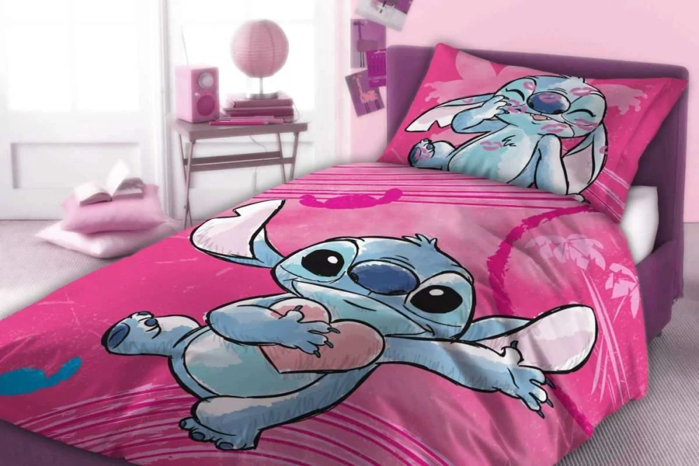 FARO Povlečení Lilo and Stitch pink  Bavlna, 140/200, 70/90 cm
