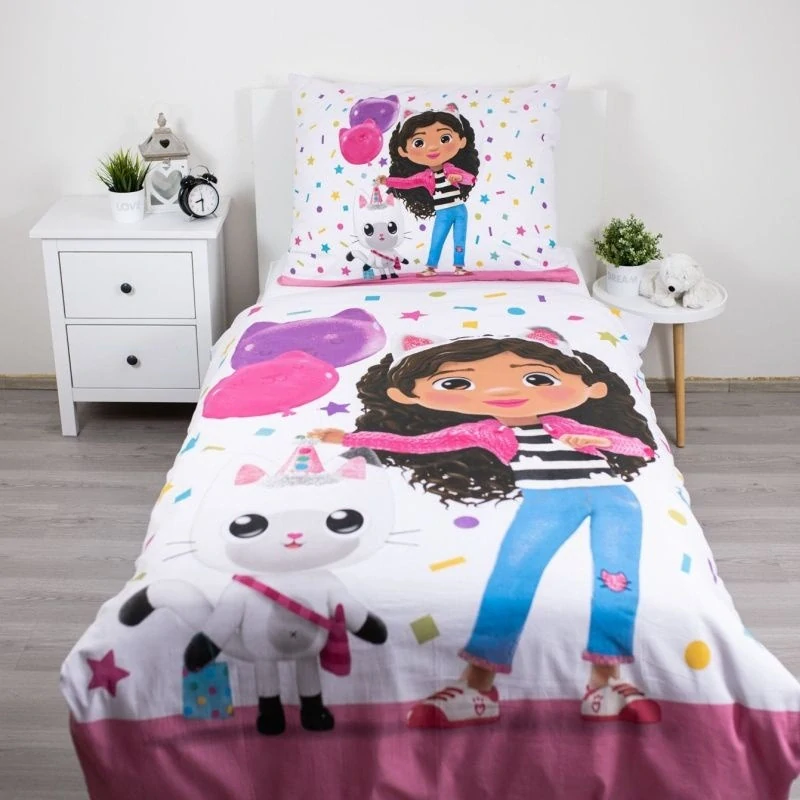 JERRY FABRICS Povlečení Gábinin kouzelný domek Confetti  Bavlna, 140/200, 70/90 cm