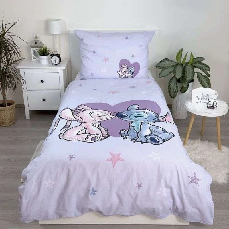 JERRY FABRICS Povlečení Lilo and Stitch Heart Bavlna, 140/200, 70/90 cm