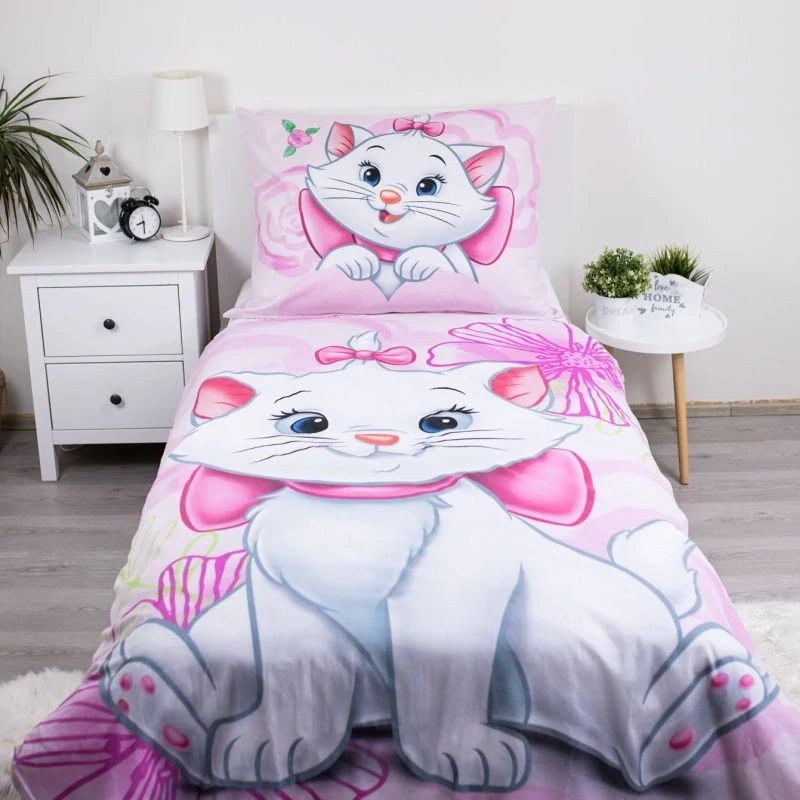 JERRY FABRICS Povlečení Kočička Marie Pink 03 Bavlna, 140/200, 70/90 cm