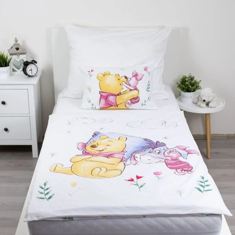 JERRY FABRICS Povlečení do postýlky Medvídek Pú Pooh Hugs baby Bavlna, 100/135, 40/60 cm