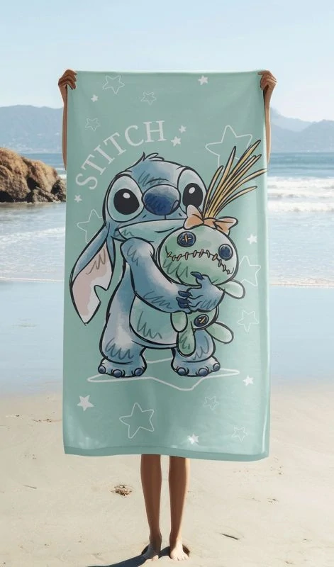 JERRY FABRICS Osuška Lilo and Stitch Buddies  Bavlna - Froté, 70/140 cm