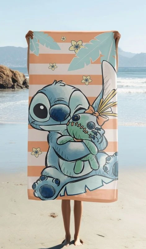 JERRY FABRICS Osuška Lilo and Stitch Tropical Hugs  Bavlna - Froté, 70/140 cm
