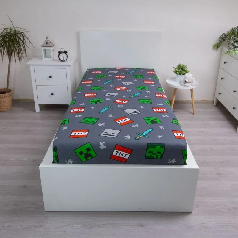 JERRY FABRICS Prostěradlo Minecraft We got this Bavlna, 90/200 cm