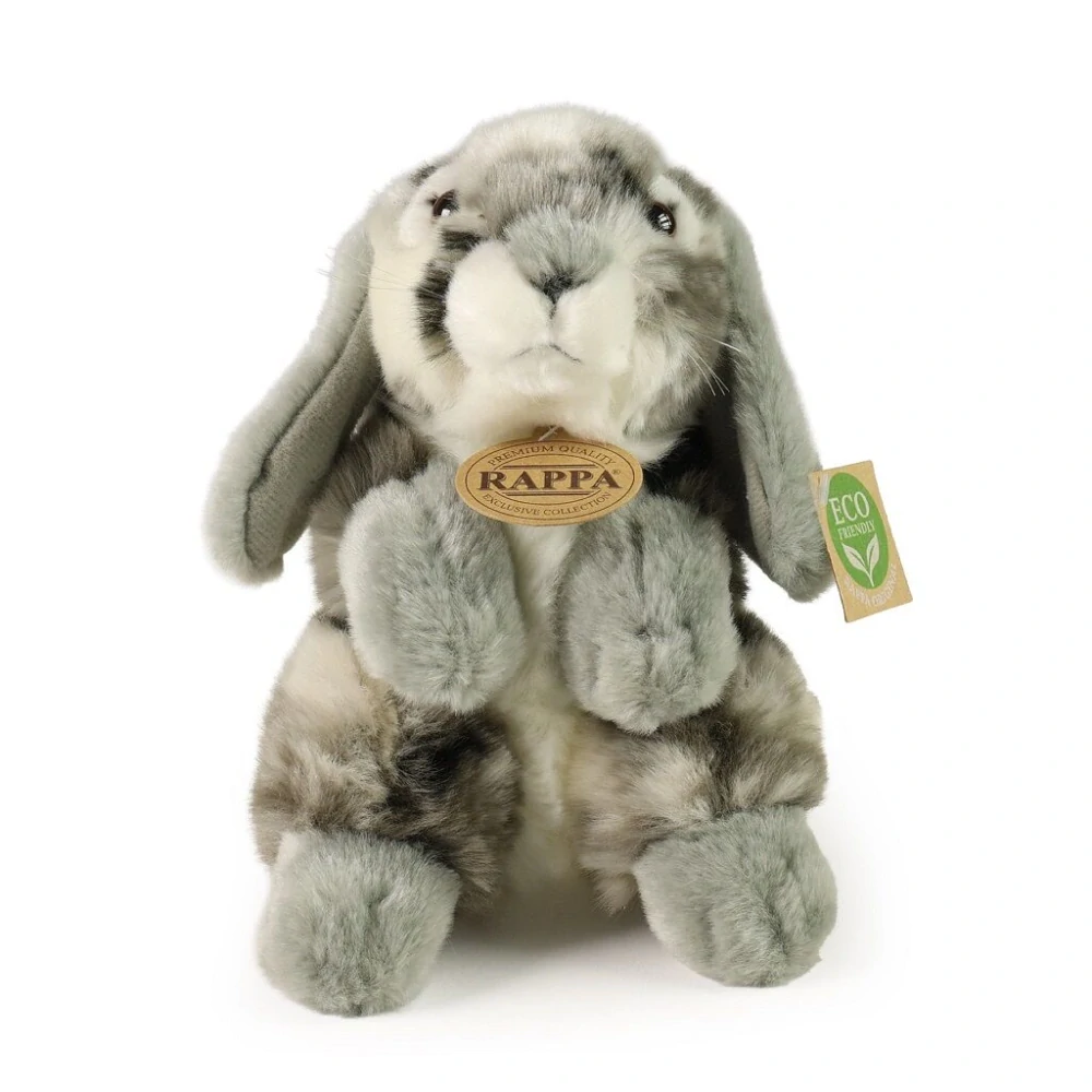 Rappa Plyšový králík šedý 19 cm ECO-FRIENDLY