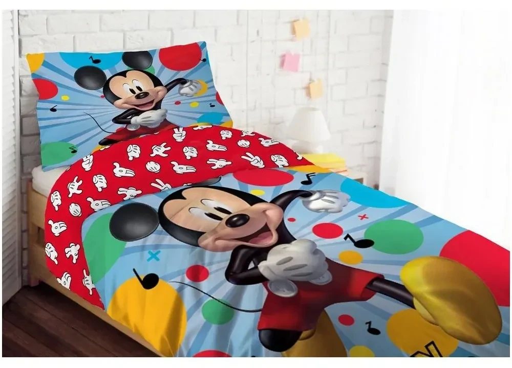 FARO Povlečení Mickey Happy Bavlna, 140/200, 70/90 cm
