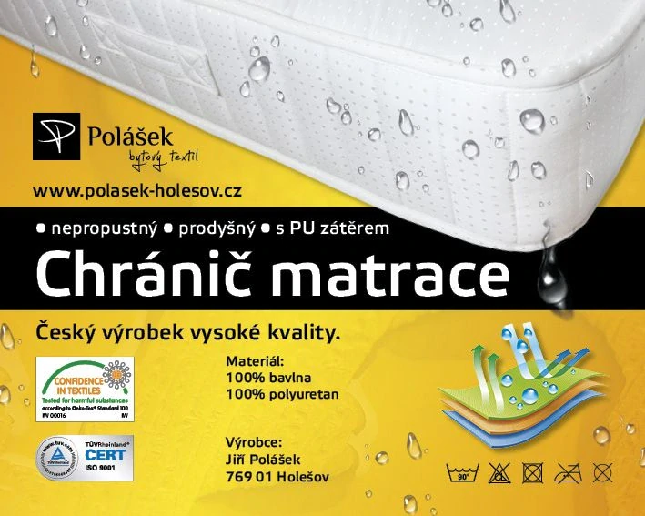 Polášek Nepropustné napínací froté prostěradlo bílé 90/200