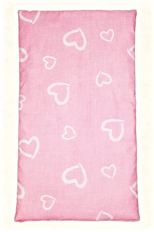 SDS Matrace do postýlky pro panenky Srdíčka velká růžová, Bavlna, výplň: Polyester, 50x28 cm