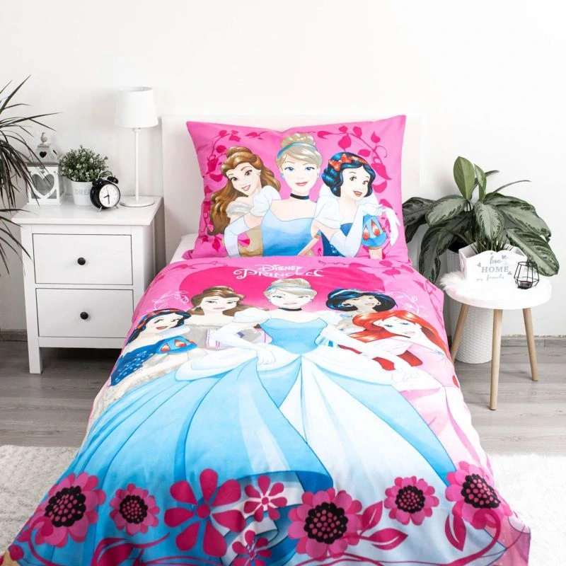 JERRY FABRICS Povlečení Princezny Heart Bavlna, 140/200, 70/90 cm