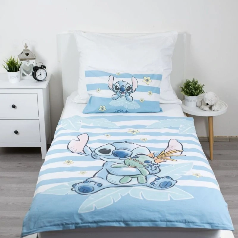 JERRY FABRICS Povlečení do postýlky Lilo and Stitch Tropical Hugs baby Bavlna, 100/135, 40/60 cm