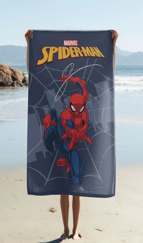 JERRY FABRICS Osuška Micro Spiderman City Web  Polyester, 70/140 cm