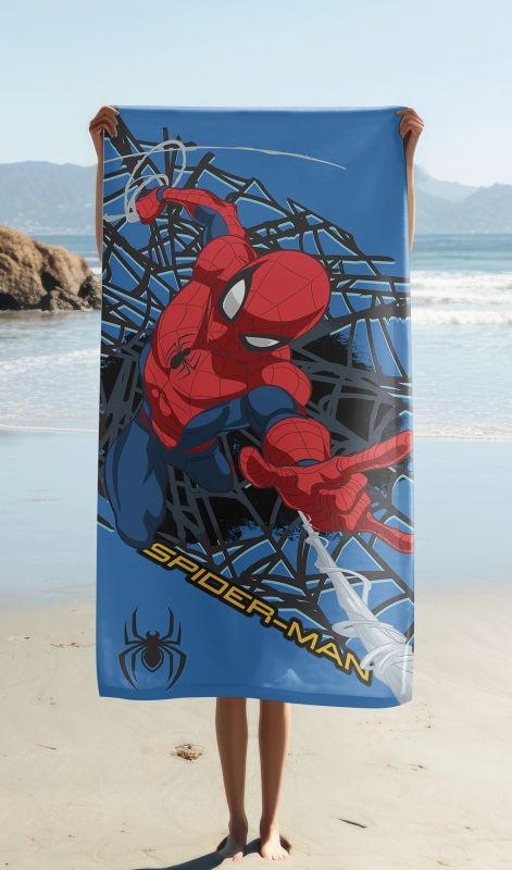 JERRY FABRICS Osuška Micro Spiderman Web Shot Polyester, 70/140 cm