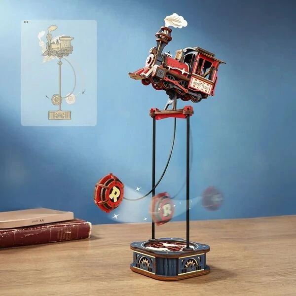 RoboTime 3D mechanická skládačka Expresní vlak s kyvadlem