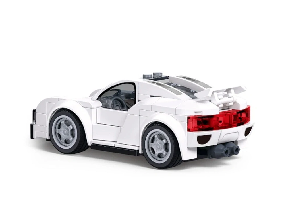 Sluban Metropolis M38-B1505D Závodní auto bílé