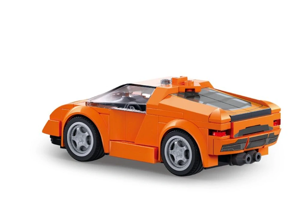 Sluban Metropolis M38-B1505A Závodní auto oranžové