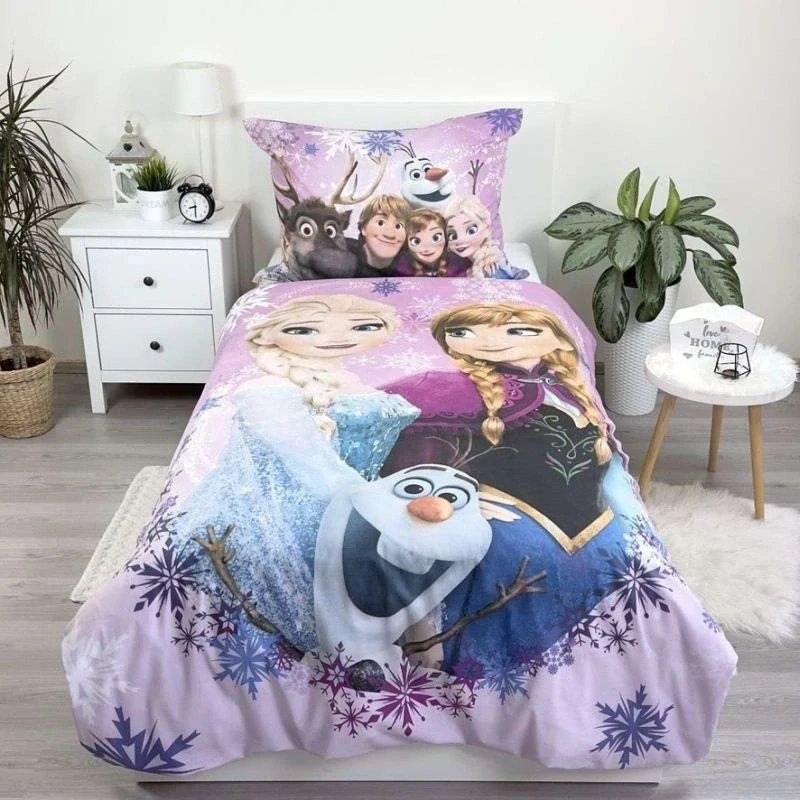 JERRY FABRICS Povlečení Ledové Království Purple 05 Bavlna, 140/200, 70/90 cm