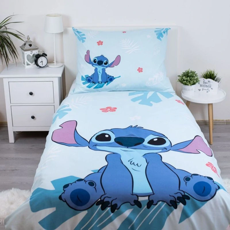 JERRY FABRICS Povlečení Lilo and Stitch Blue Bavlna, 140/200, 70/90 cm