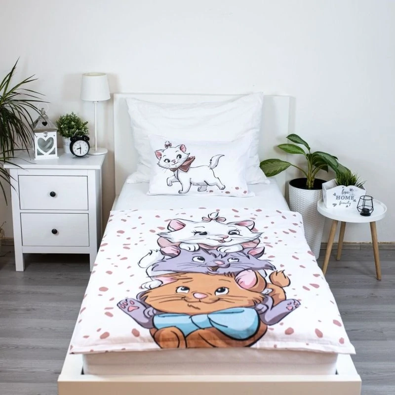 JERRY FABRICS Povlečení do postýlky Kočička Marie Friends baby Bavlna, 100/135, 40/60 cm