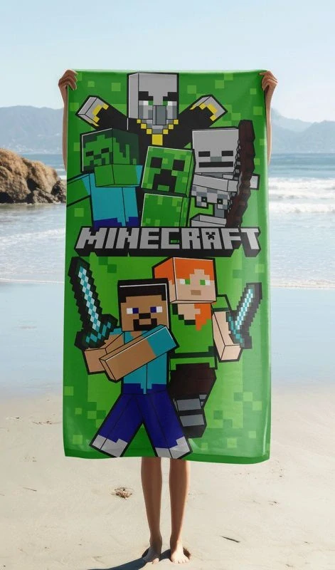 JERRY FABRICS Osuška Minecraft Lets Survive Bavlna - Froté, 70/140 cm