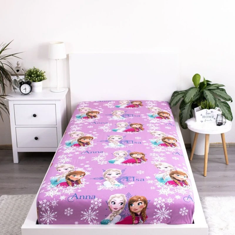JERRY FABRICS Prostěradlo Ledové Království Duo sisters 02 Bavlna, 90/200 cm