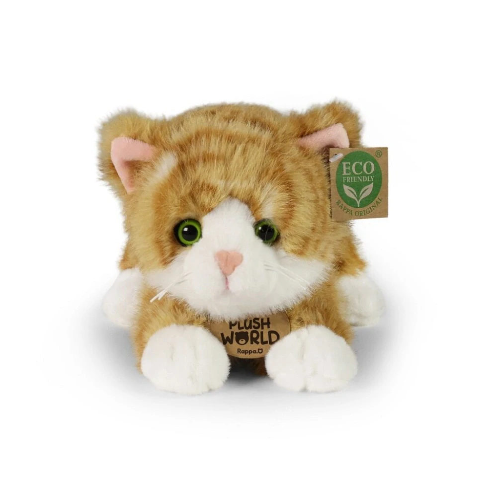 Rappa Plyšová kočka rezavá 22 cm ECO-FRIENDLY PLUSH WORLD
