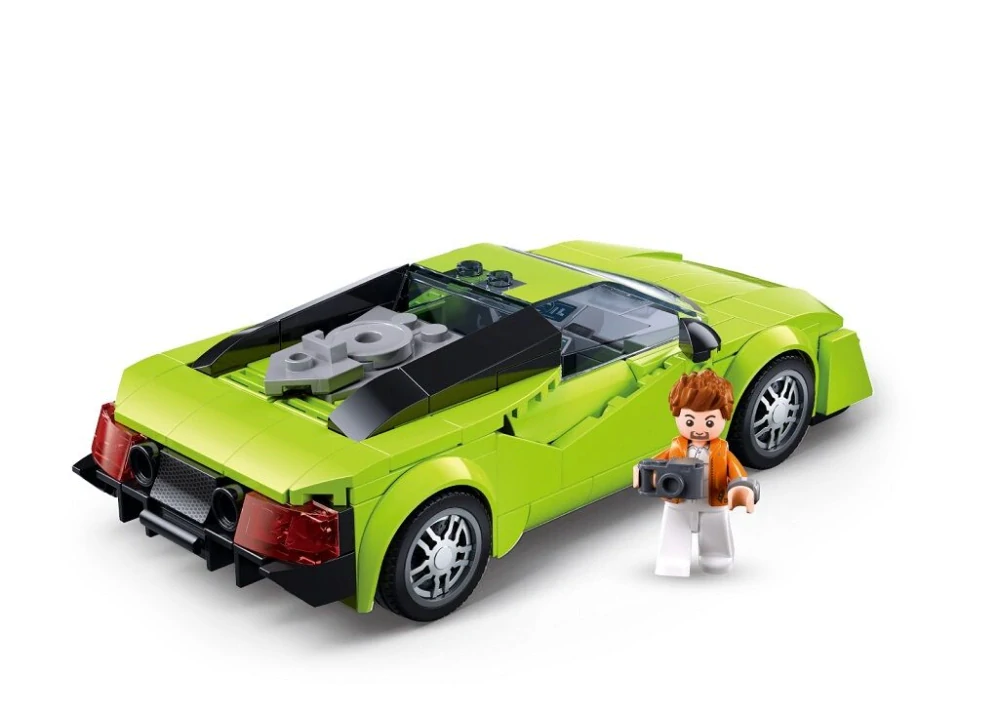 Sluban Model Bricks M38-B1506 Sportovní vůz zelený v měřítku 1:32