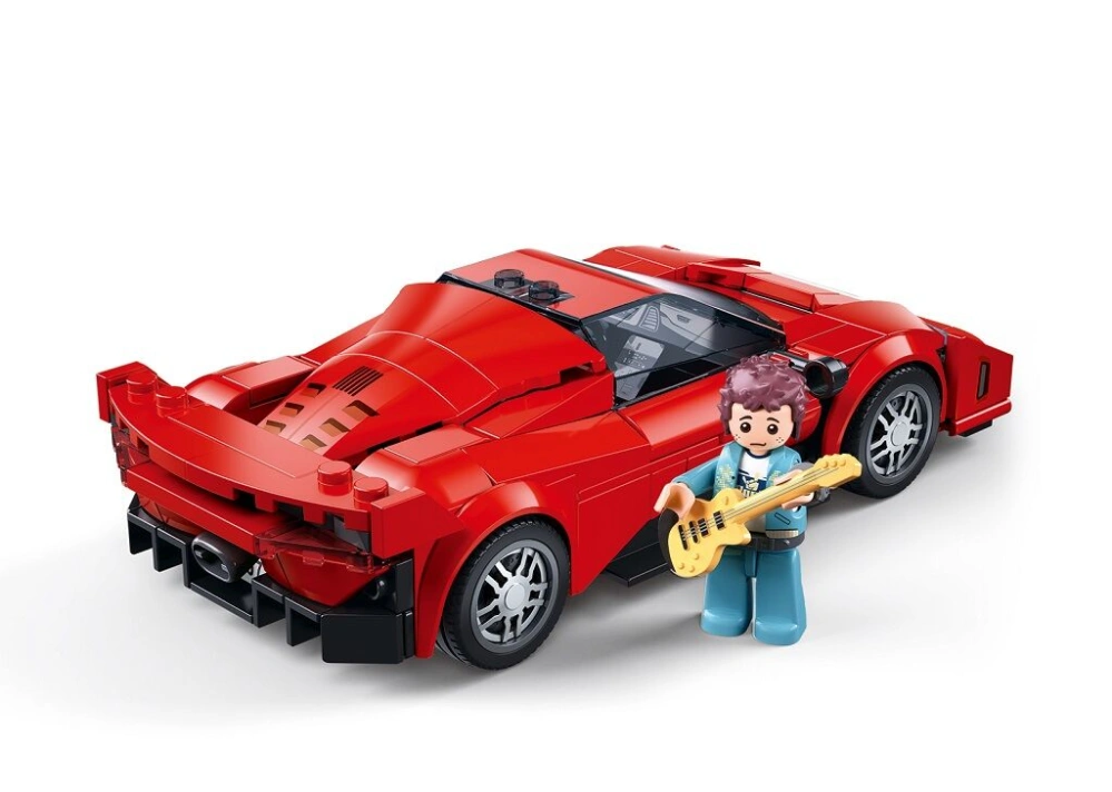 Sluban Model Bricks M38-B1507 Sportovní vůz červený v měřítku 1:32