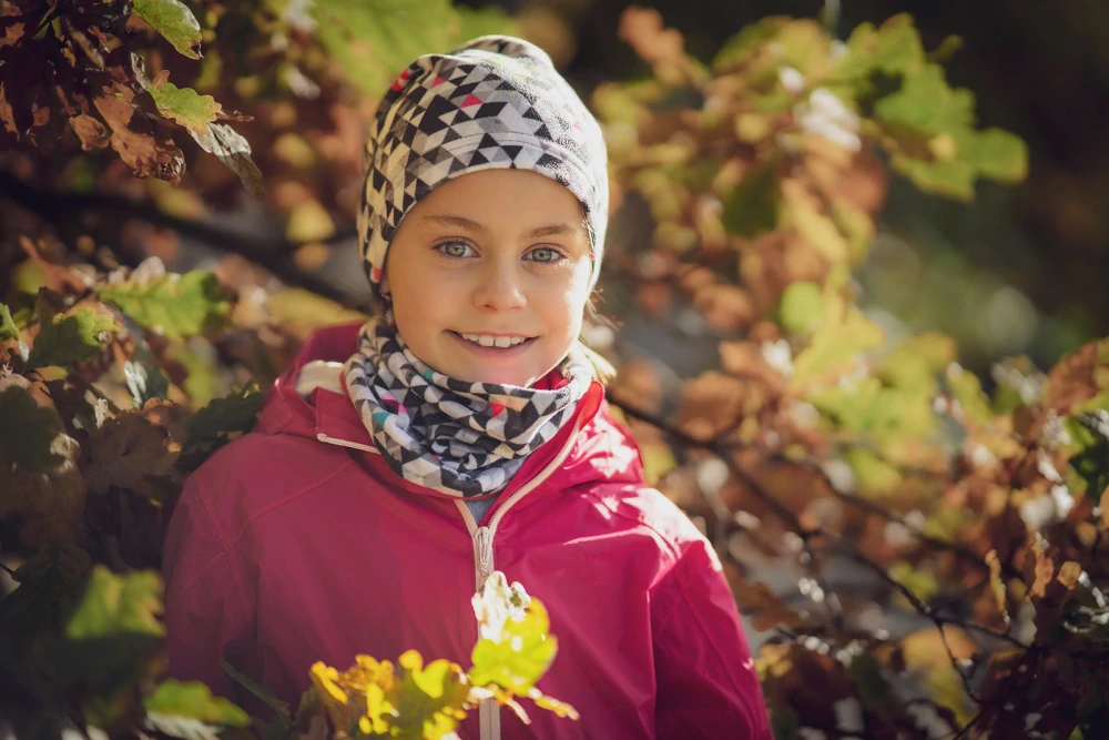 Unuo Dětský nákrčník z fleecu Basic Metricon Holka