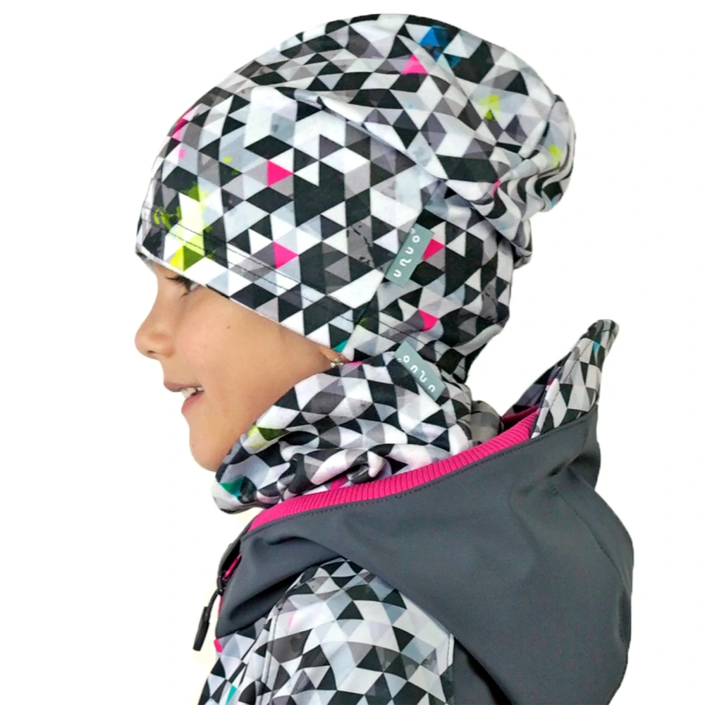 Unuo Dětská čepice fleecová Homeless Metricon Holka L (53-56 cm)