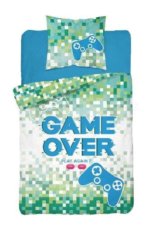 Detexpol Povlečení Game Over Svítící  Bavlna, 140/200, 70/80 cm