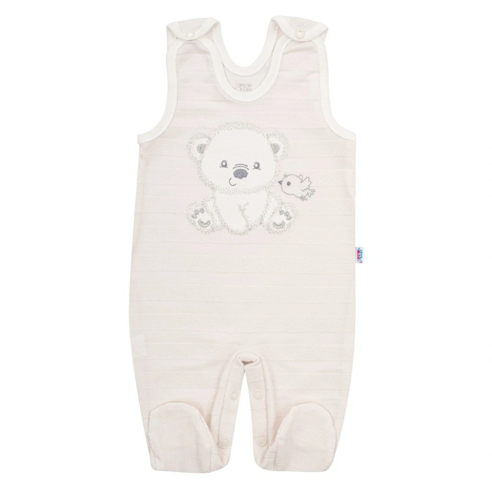 New Baby Kojenecká soupravička do porodnice v krabičce Sweet Bear Béžová, vel.56