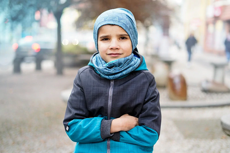 Unuo Dětská čepice fleecová Homeless Sharp Kluk S (45-48 cm)