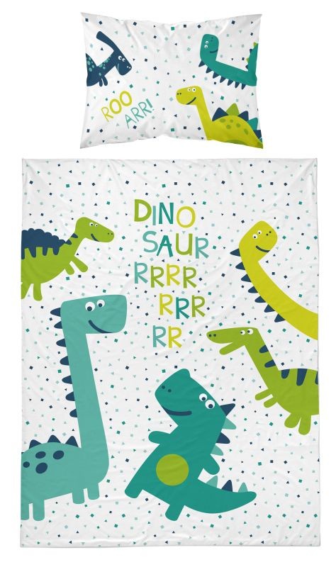 Detexpol Povlečení do postýlky Dino Bavlna, 100/135, 40/60 cm