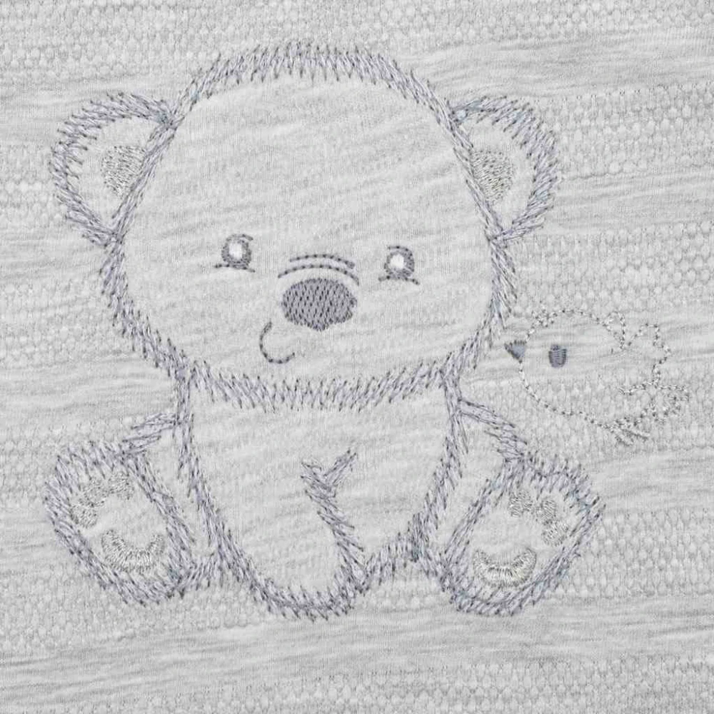 New Baby Kojenecká soupravička do porodnice v krabičce Sweet Bear Šedá, vel.56