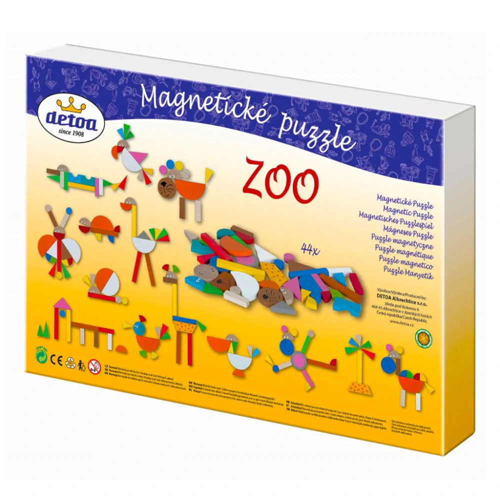 Detoa Magnetické puzzle zoo