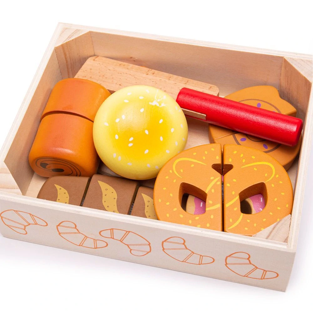 Bigjigs Toys Krájecí pečivo v krabičce Dřevo