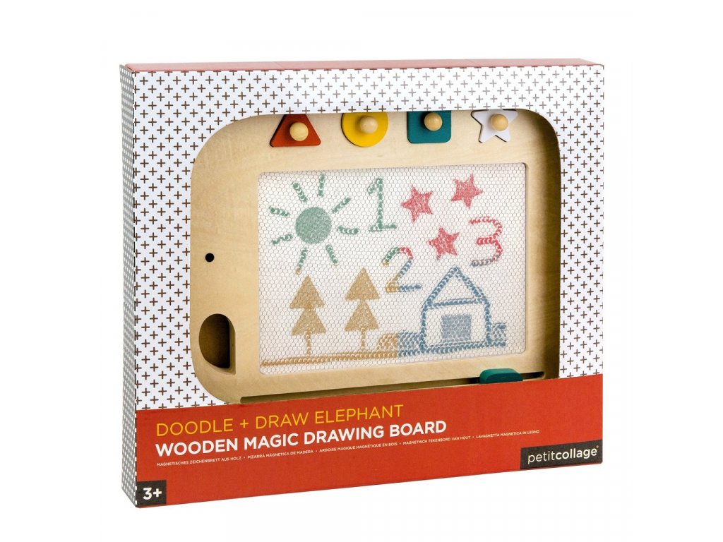 Petit Collage Dřevěná magnetická kreslící tabulka