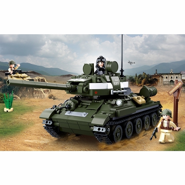 Sluban WWII M38-B0689 Sovětský tank T-34/85 2v1