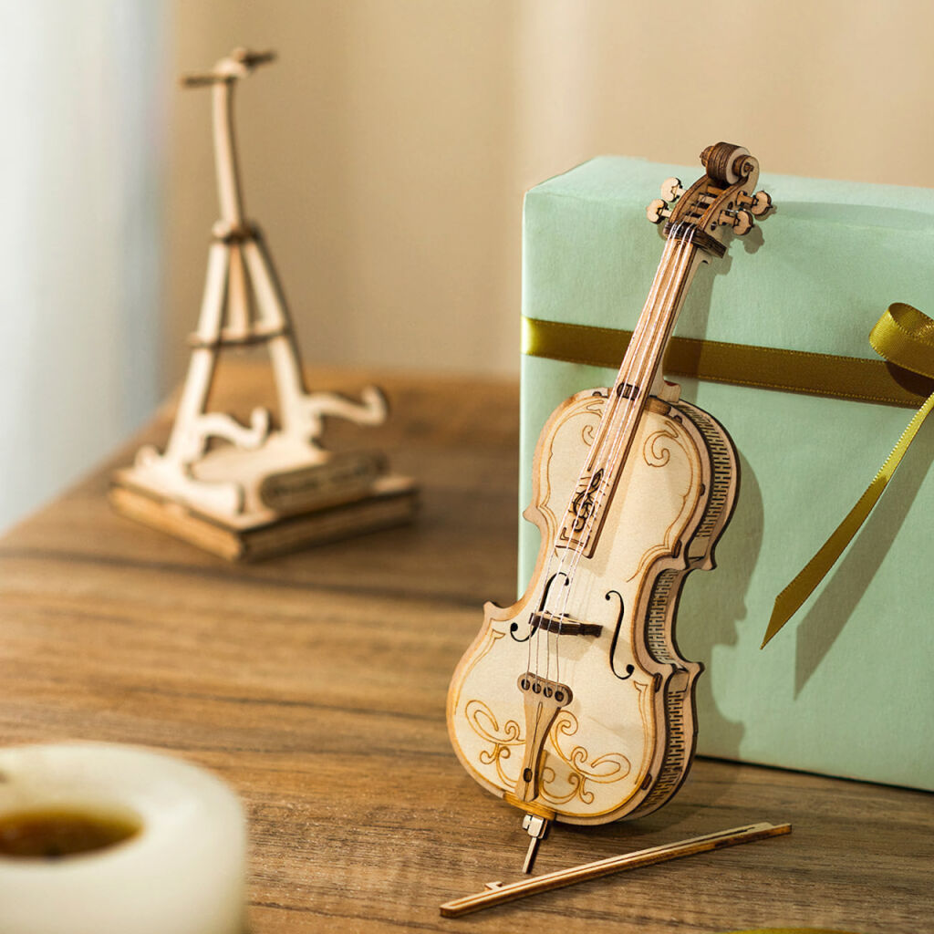 RoboTime 3D dřevěná skládačka Violoncello