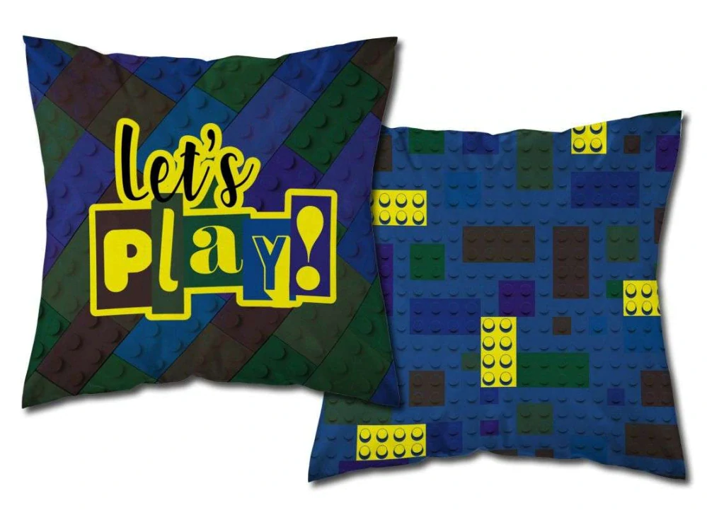 Detexpol Povlak na polštářek Kostky Play Svítící Bavlna, 40/40 cm
