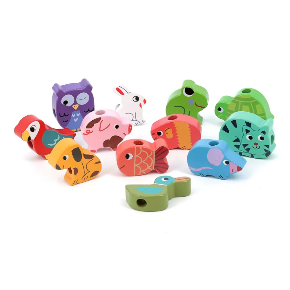 Vilac Dřevěná provlékačka Domácí zvířata