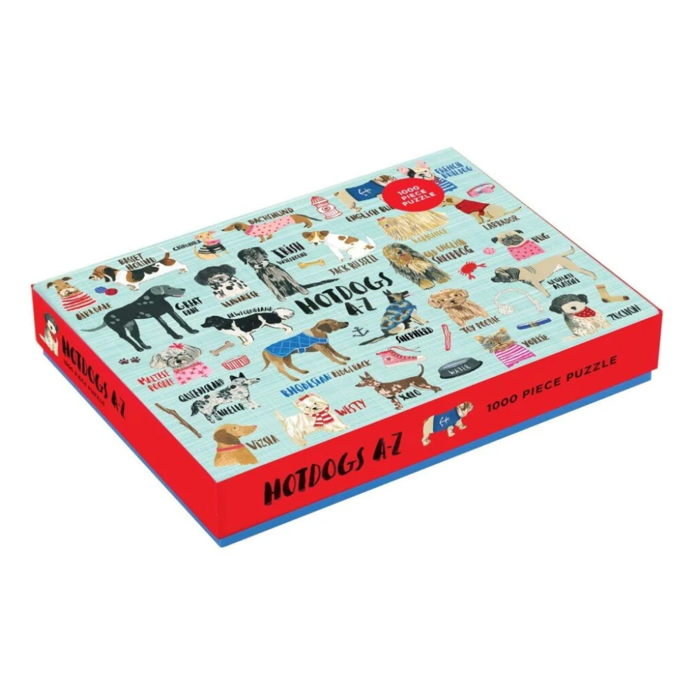 Mudpuppy Puzzle Hot dogs A-Z 1000 dílků