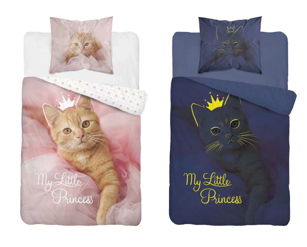 Detexpol Povlečení Kotě Little Princess Svítící  Bavlna, 140/200, 70/80 cm